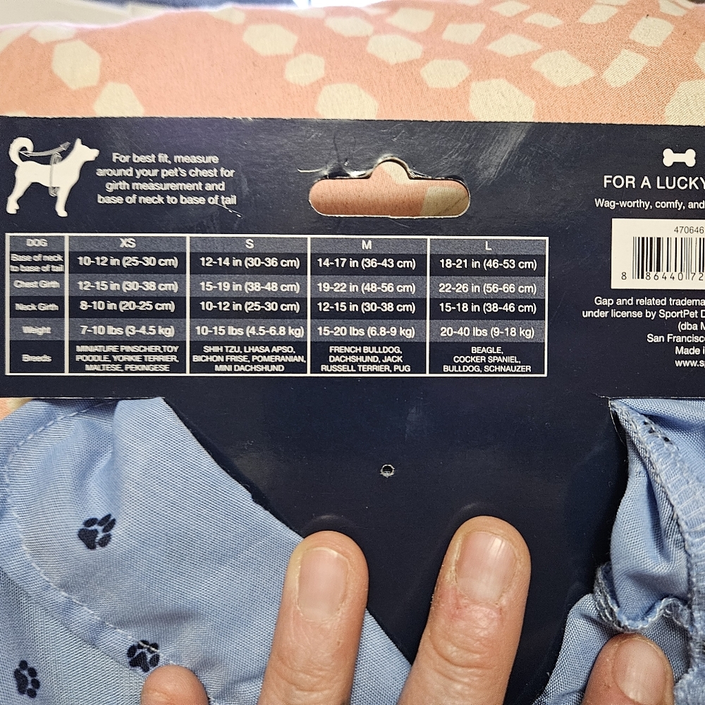 Gap dogs 🐕 blue dress 👗 size lg - Picture 2 of 3